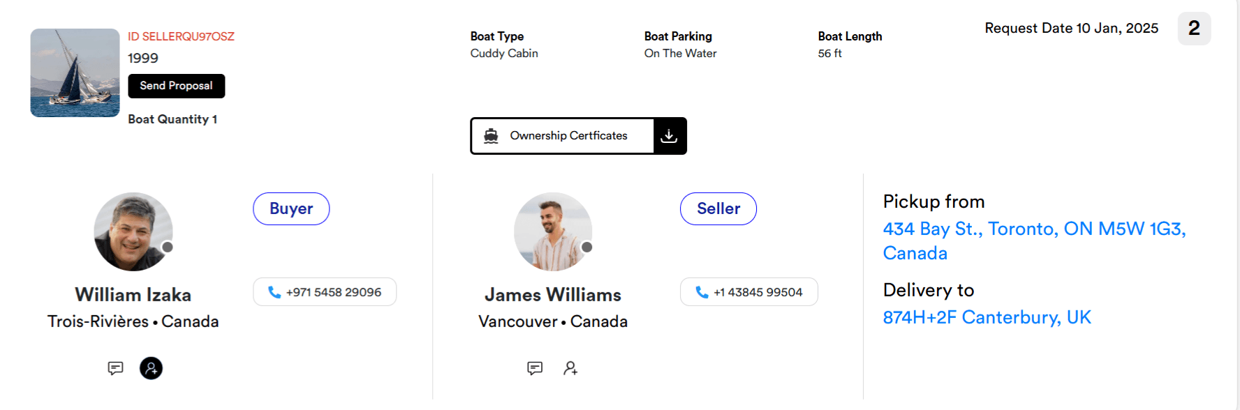 When AdamSea receives the payment, the shipper can start the work.